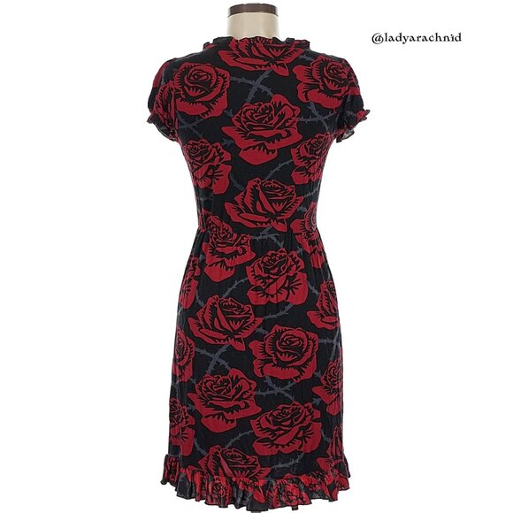 KILLSTAR Eden Doll lush stretch jersey floral dress - Picture 6 of 8